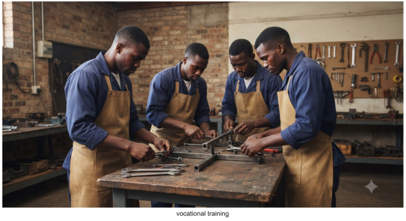 Hands-on vocational training suitable for skills training listings.