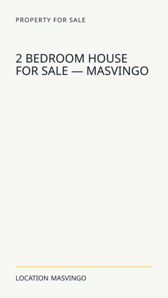 2 Bedroom House For Sale — Masvingo in Masvingo