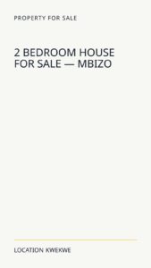 2 Bedroom House For Sale — Mbizo