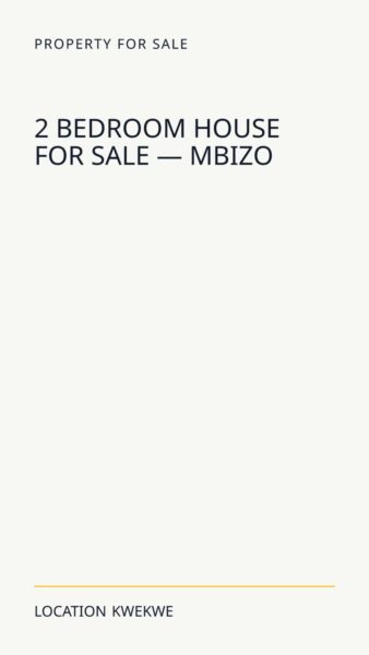 2 Bedroom House For Sale — Mbizo in Kwekwe