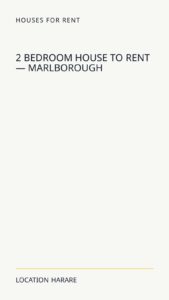 2 Bedroom House To Rent — Marlborough