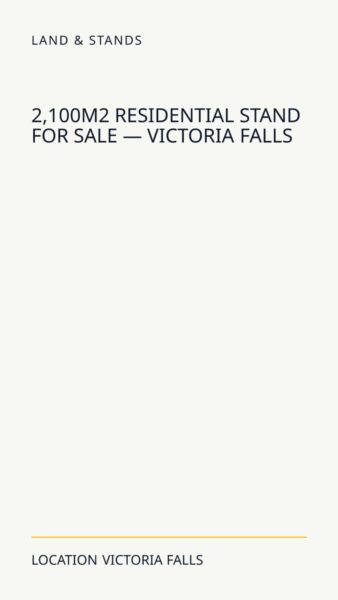 2,100m² Residential Stand For Sale — Victoria Falls in Victoria Falls