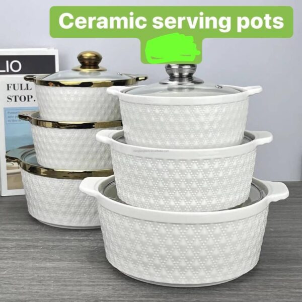3pc Ceramic serving pots in Harare