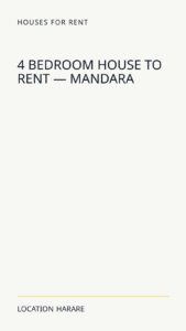 4 Bedroom House To Rent — Mandara