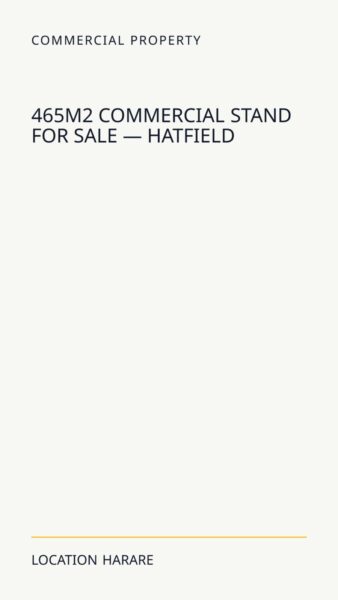 465m² Commercial Stand For Sale — Hatfield in Harare
