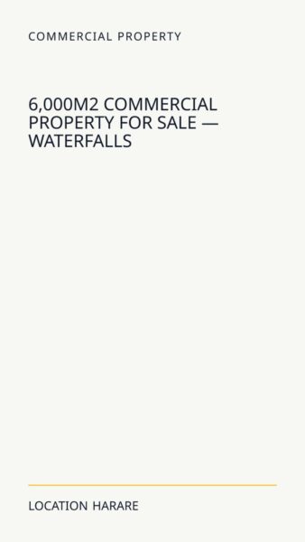 6,000m² Commercial Property For Sale — Waterfalls in Harare
