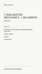 7 Seas Motor Mechanics — Bulawayo