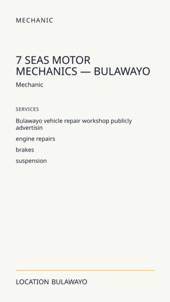 7 Seas Motor Mechanics — Bulawayo in Bulawayo