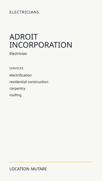 Adroit Incorporation in Mutare