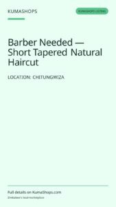 Barber Needed — Short Tapered Natural Haircut