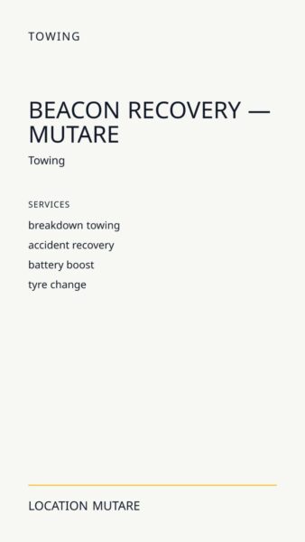 Beacon Recovery — Mutare in Mutare
