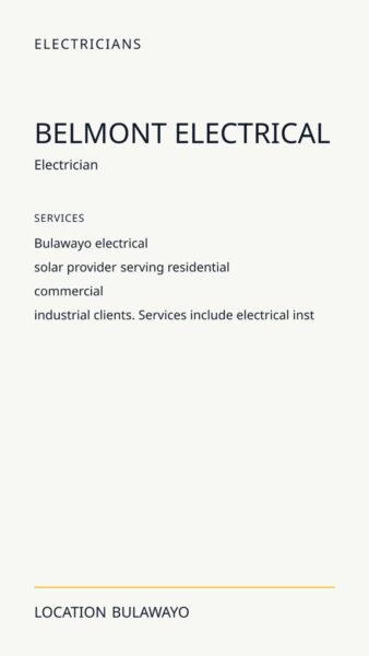 Belmont Electrical in Bulawayo