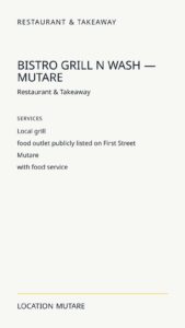 Bistro Grill n Wash — Mutare