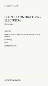 Bolzest Contracting - Electrical