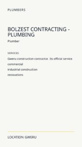Bolzest Contracting - Plumbing