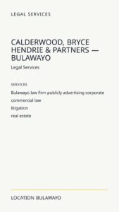 Calderwood, Bryce Hendrie & Partners — Bulawayo
