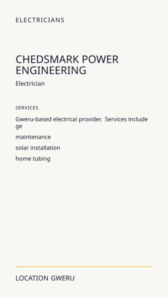 Chedsmark Power Engineering in Gweru