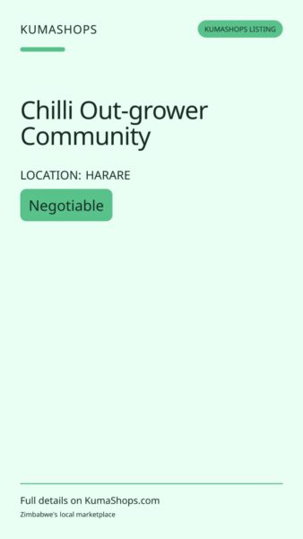 Chilli Out-grower Community in Harare