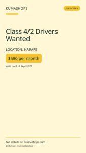Class 4/2 Drivers Wanted