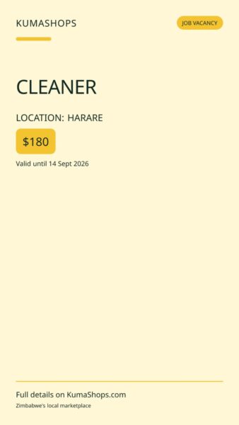 CLEANER in Harare