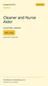 Cleaner and Nurse Aider