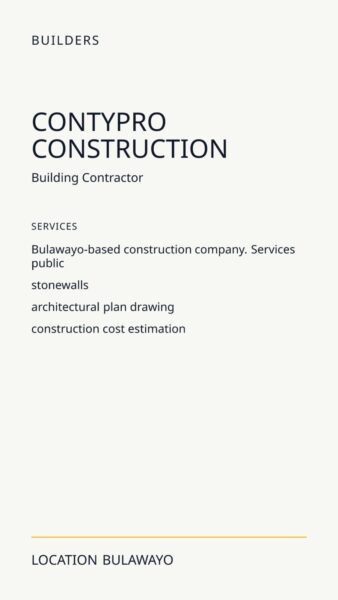 Contypro Construction in Bulawayo