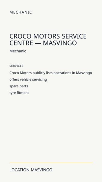Croco Motors Service Centre — Masvingo in Masvingo