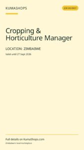 Cropping & Horticulture Manager