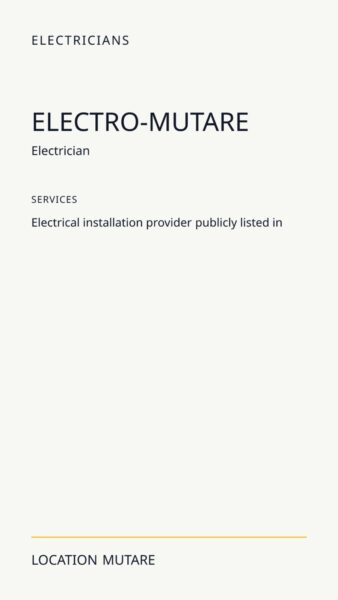 Electro-Mutare in Mutare