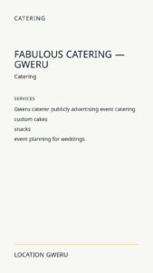 Fabulous Catering — Gweru