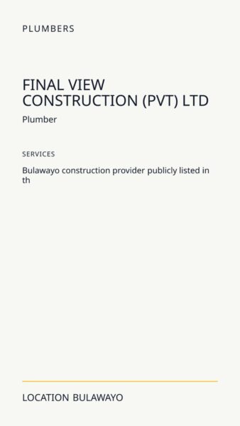 Final View Construction (Pvt) Ltd in Bulawayo