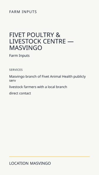Fivet Poultry & Livestock Centre — Masvingo in Masvingo