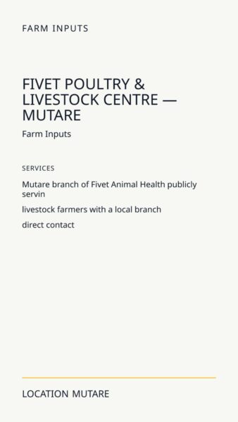 Fivet Poultry & Livestock Centre — Mutare in Mutare