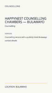 Happynest Counselling Chambers — Bulawayo