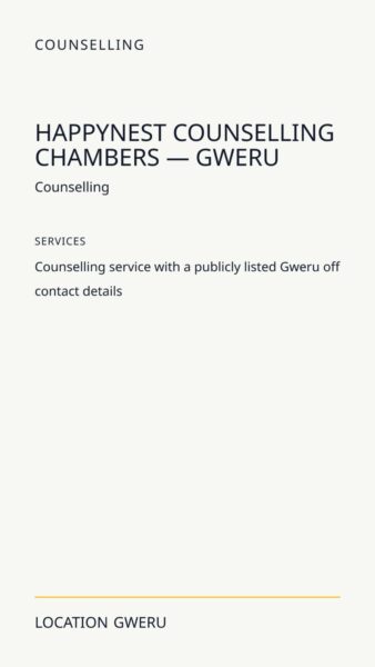 Happynest Counselling Chambers — Gweru in Gweru