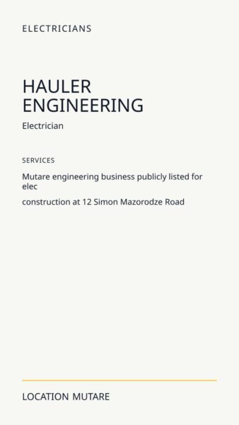 Hauler Engineering in Mutare