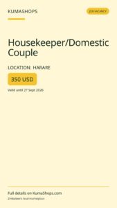 Housekeeper/Domestic Couple