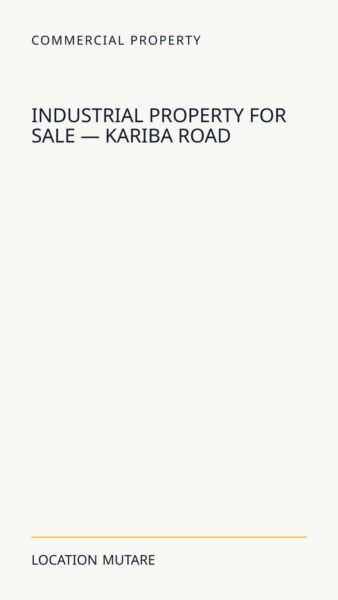 Industrial Property For Sale — Kariba Road in Mutare