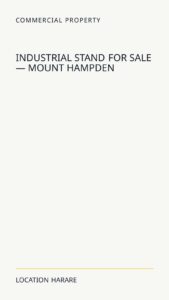 Industrial Stand For Sale — Mount Hampden