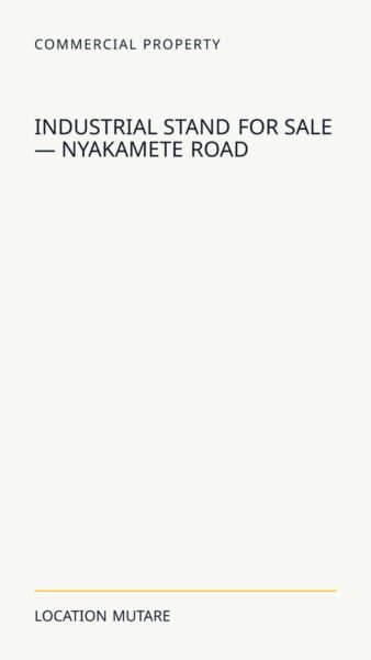 Industrial Stand For Sale — Nyakamete Road in Mutare
