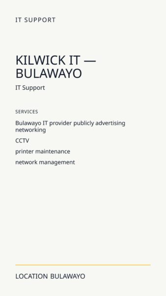 Kilwick IT — Bulawayo in Bulawayo