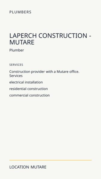 Laperch Construction - Mutare in Mutare