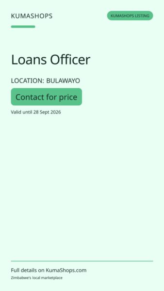 Loans Officer in Bulawayo