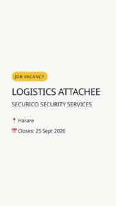 Logistics Attachee — Harare