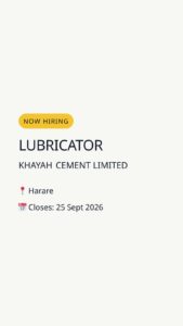 Lubricator — Harare