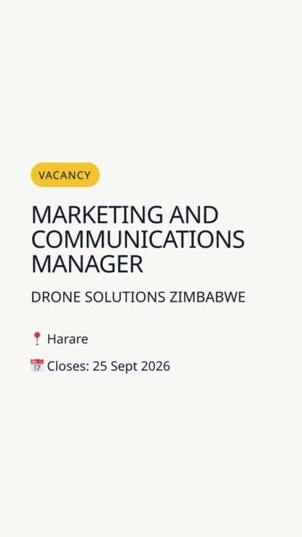 Marketing and Communications Manager — Harare in Harare