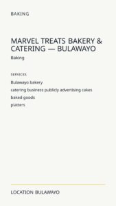 Marvel Treats Bakery & Catering — Bulawayo