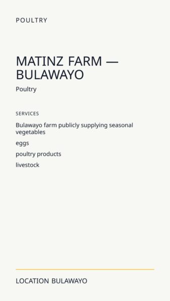 Matinz Farm — Bulawayo in Bulawayo