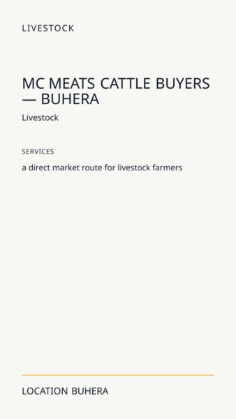 MC Meats Cattle Buyers — Buhera in Buhera