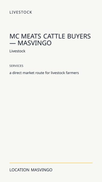 MC Meats Cattle Buyers — Masvingo in Masvingo